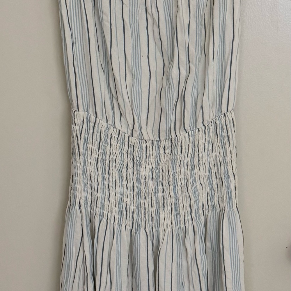 Vici Striped Maxi Dress in Blue and White